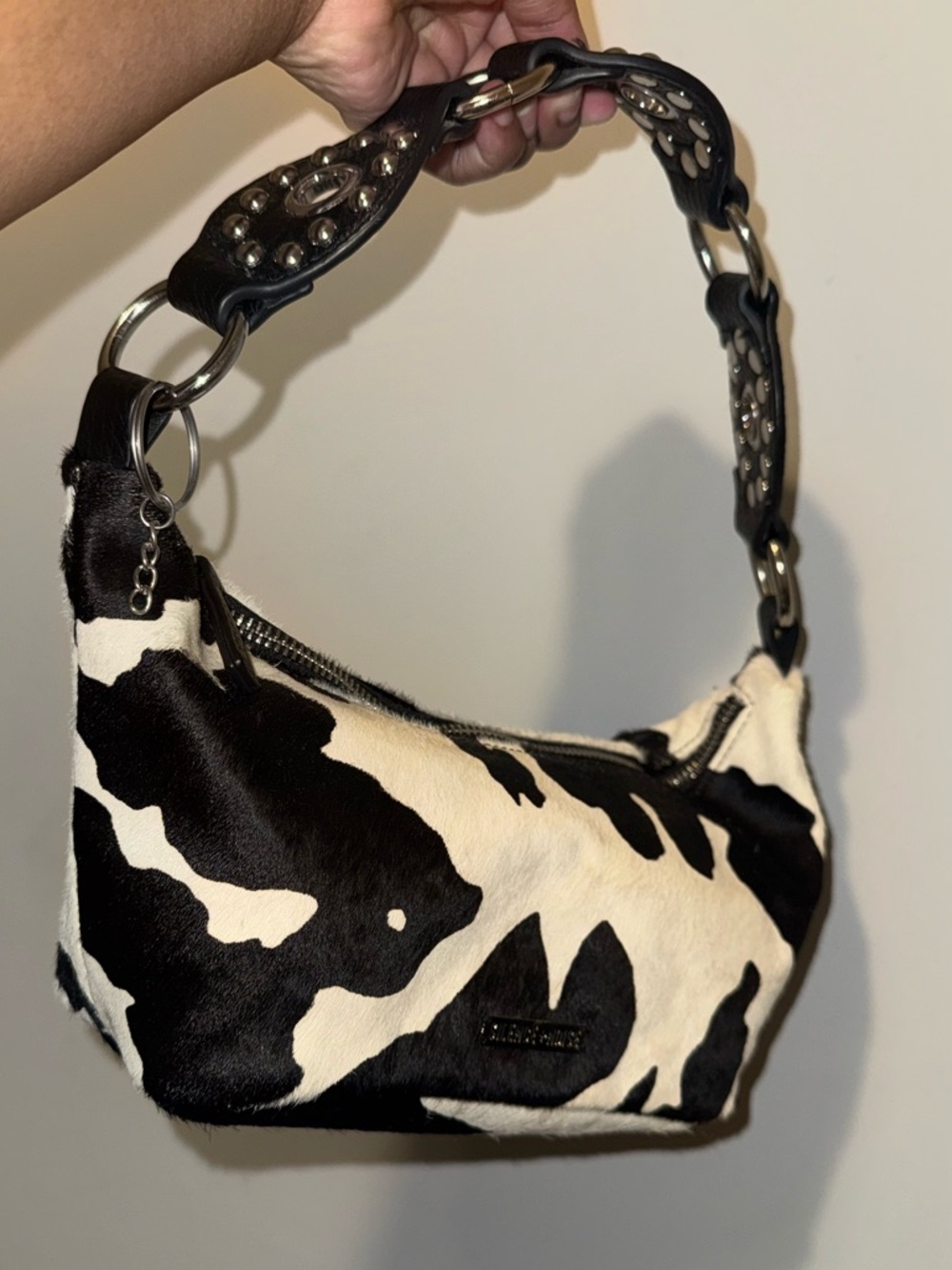 Mini Handheld Cowprint Pony Hair Purse